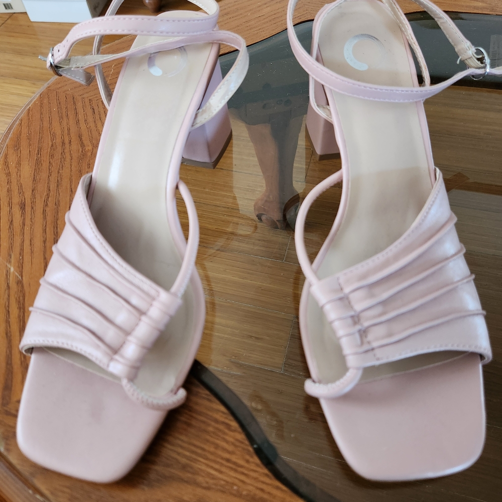 Journee Collection Light Pink Strappy Sandals